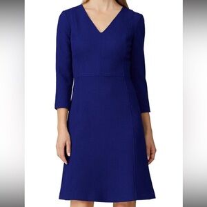 Lauren Ralph Lauren Royal Blue Long Sleeve V-Neck Dress